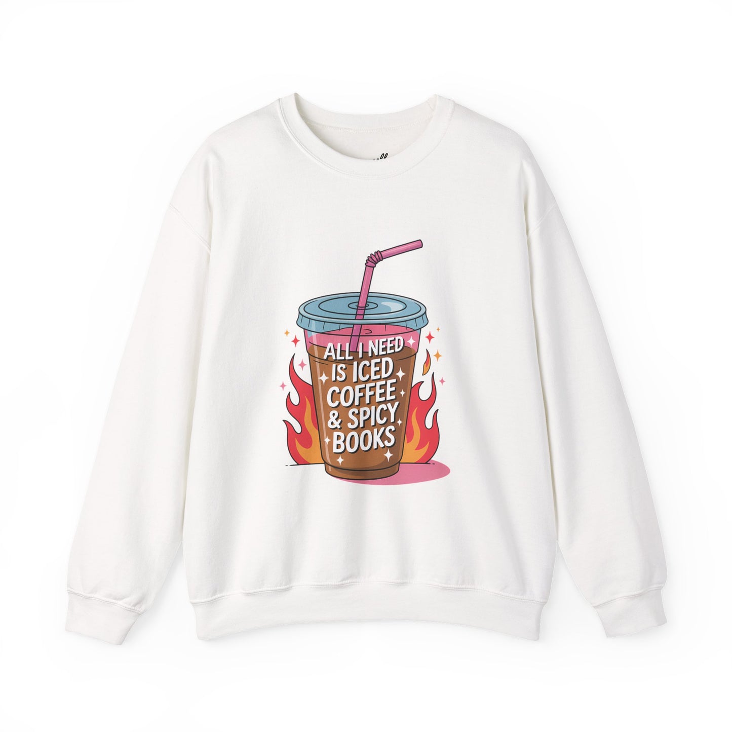 Iced Coffee & Spicy Books Sweatshirt - Unisex Crewneck
