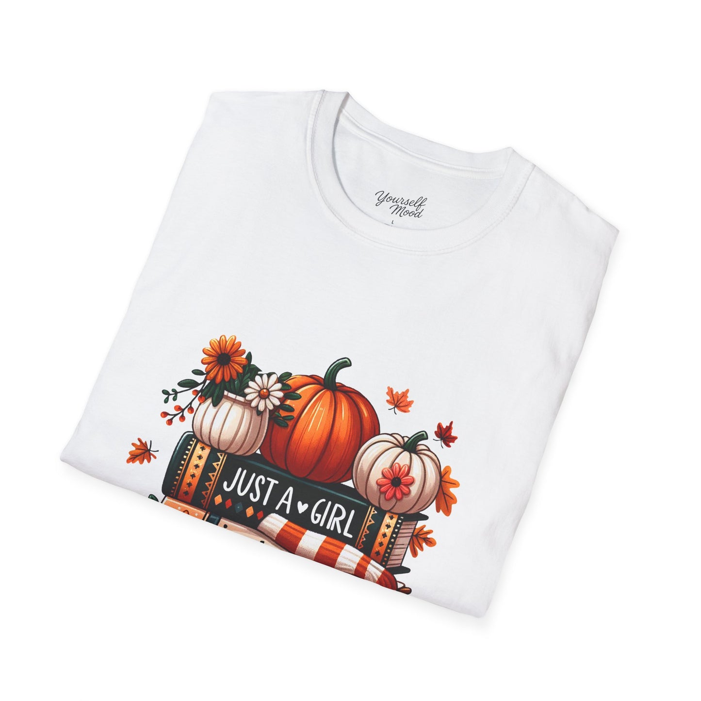 Fall Vibes T-Shirt for Girls, Just a Girl Who Loves Fall Tee