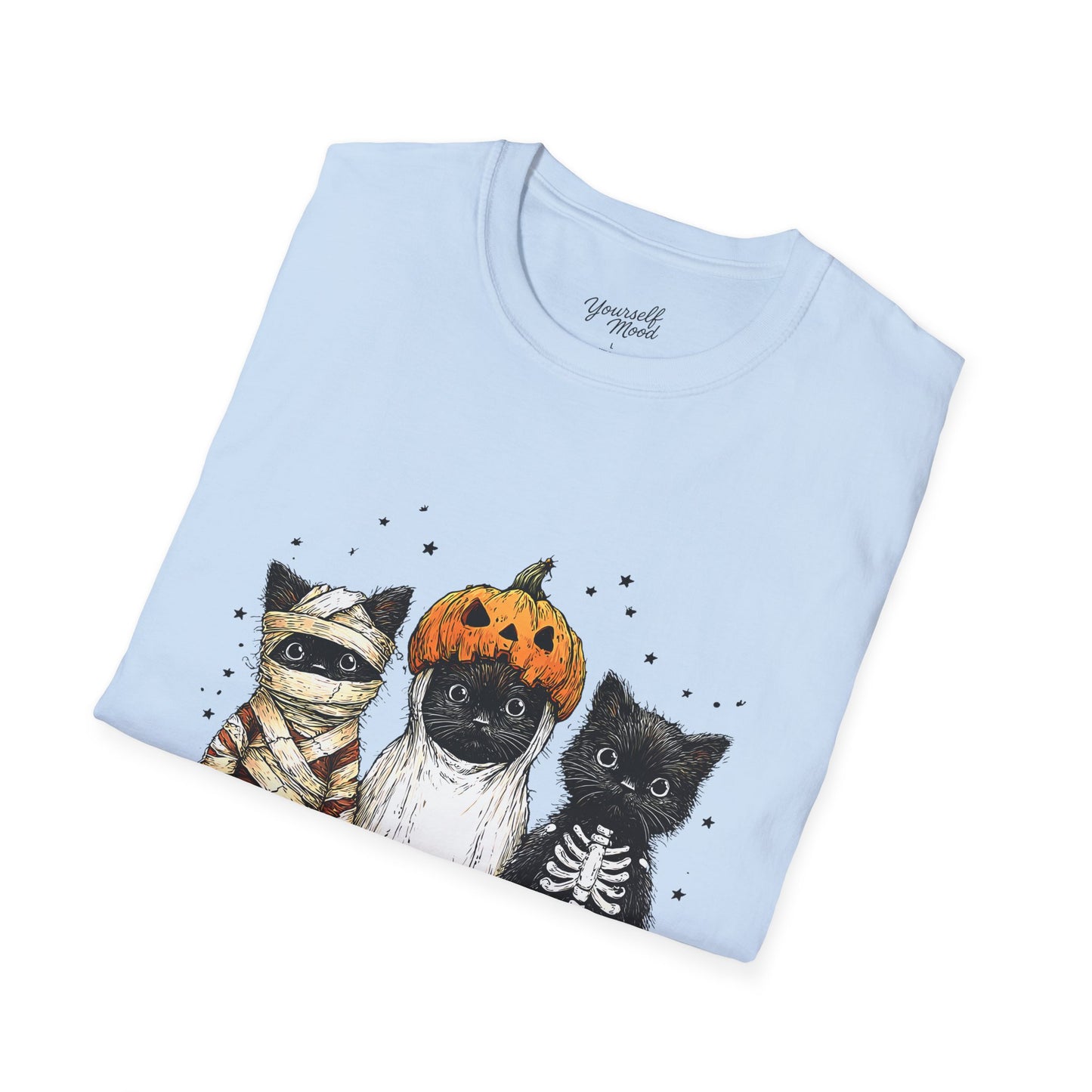 Halloween Cat T-Shirt, Fun, Unisex tee, Spooky cats Lovers Gift