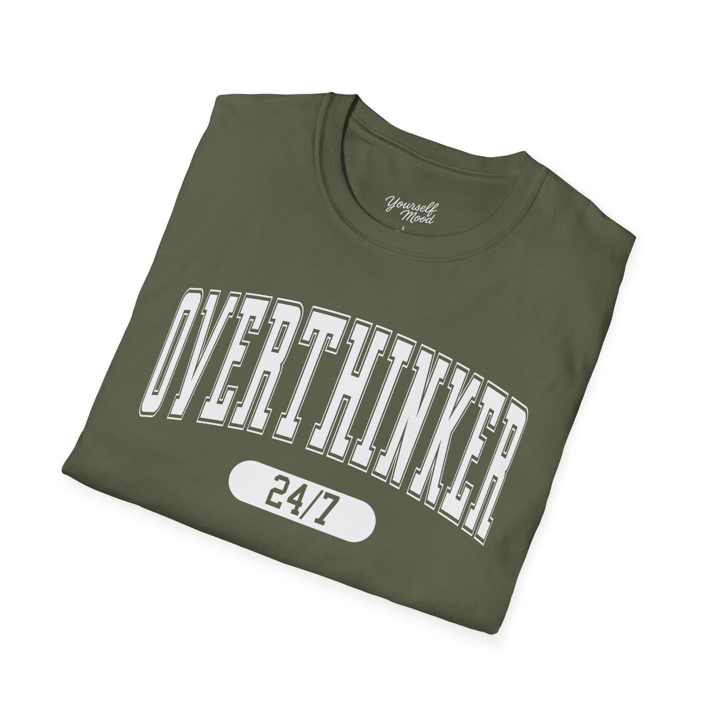 Unisex Softstyle T-Shirt with 'Overthinker 24/7' Design
