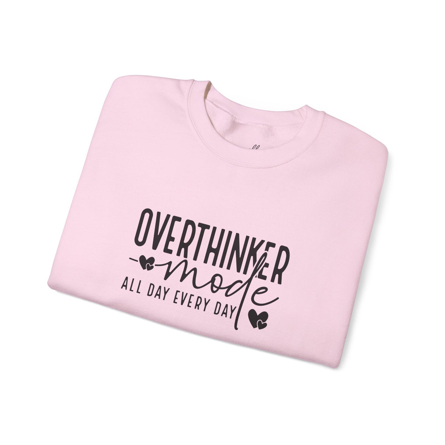 Overthinker Mode Crewneck Sweatshirt - Casual Wear, Unisex Fashion