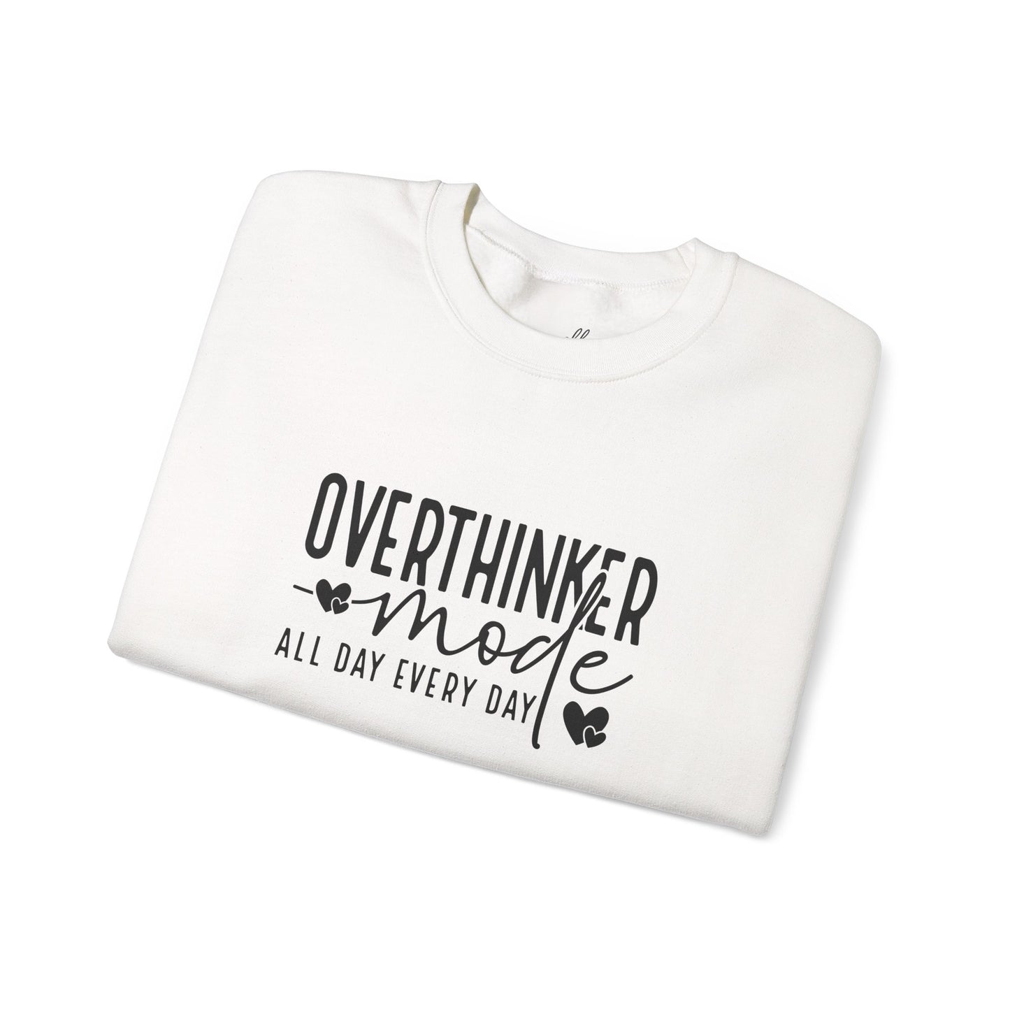Overthinker Mode Crewneck Sweatshirt - Casual Wear, Unisex Fashion