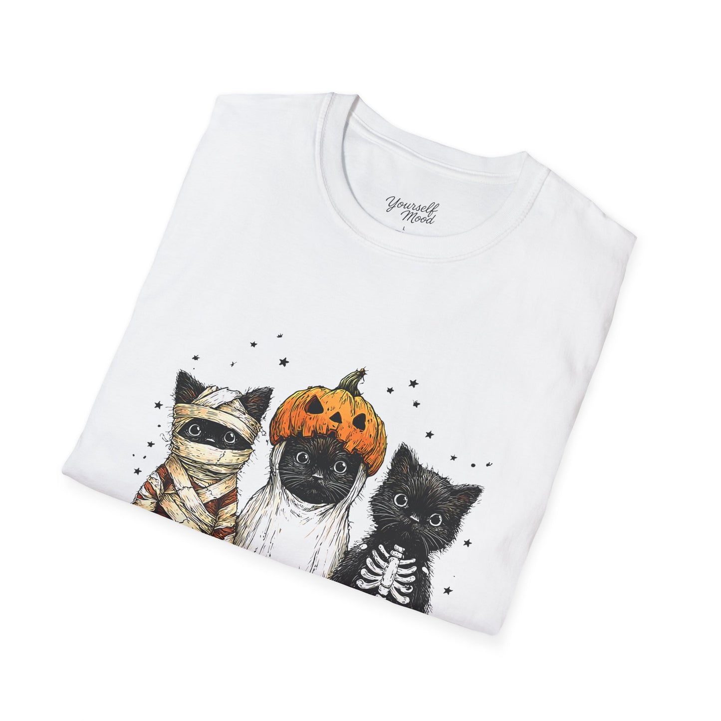 Halloween Cat T-Shirt, Fun, Unisex tee, Spooky cats Lovers Gift