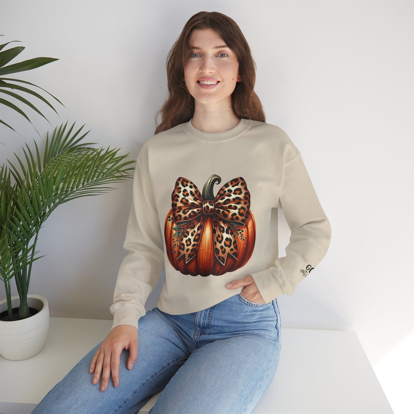 Leopard Pumpkin Sweatshirt | Fall Fashion, Halloween Apparel, Cozy Crewneck
