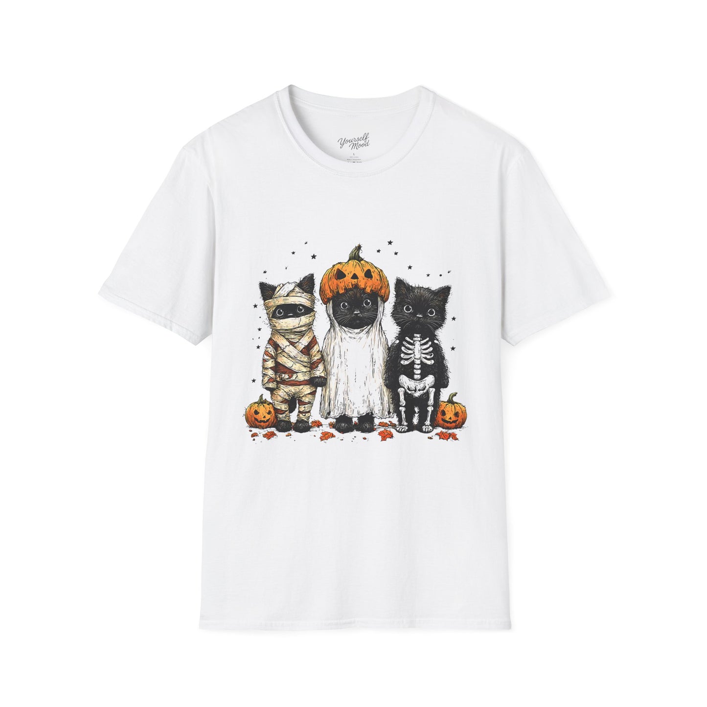 Halloween Cat T-Shirt, Fun, Unisex tee, Spooky cats Lovers Gift