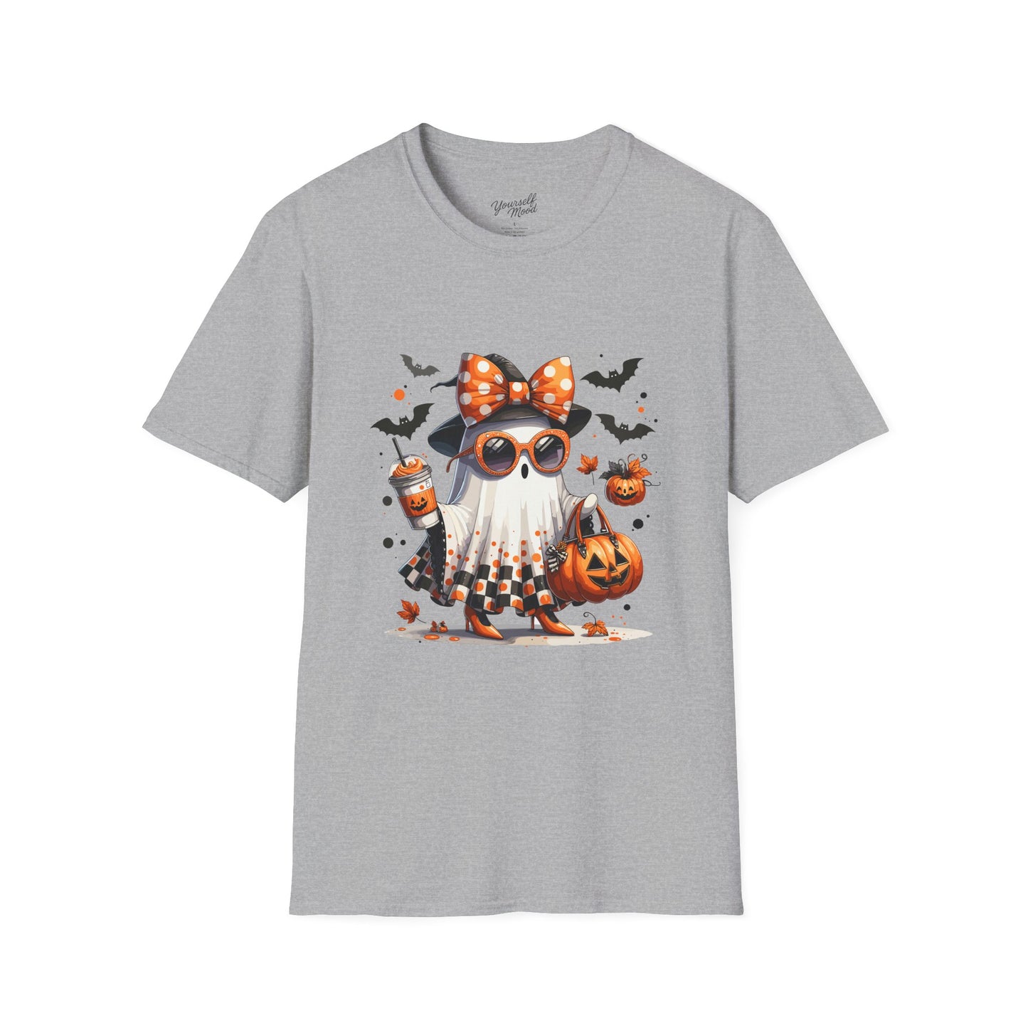 Cute Halloween Cat T-Shirt, Halloween Tee, Spooky Festive Shirt.