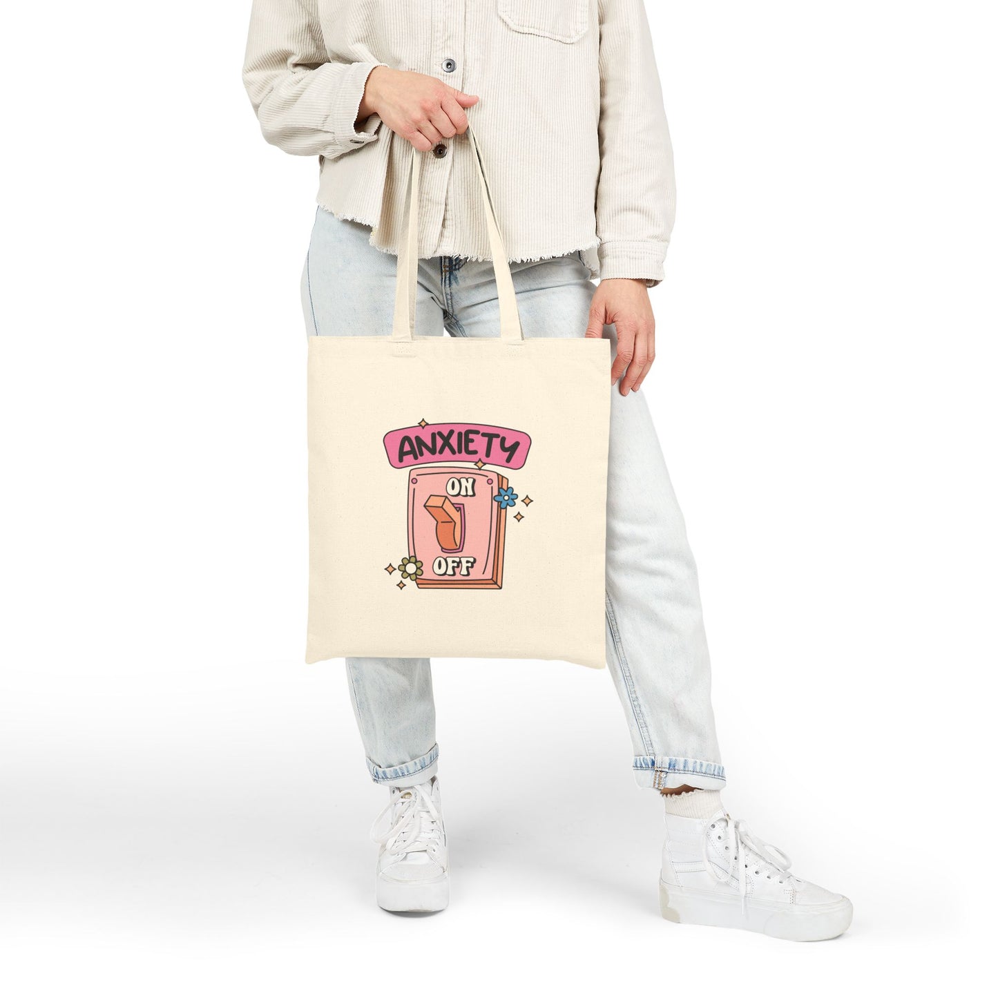 Anxiety Off Cotton Tote Bag - Eco-Friendly Shopping Bag