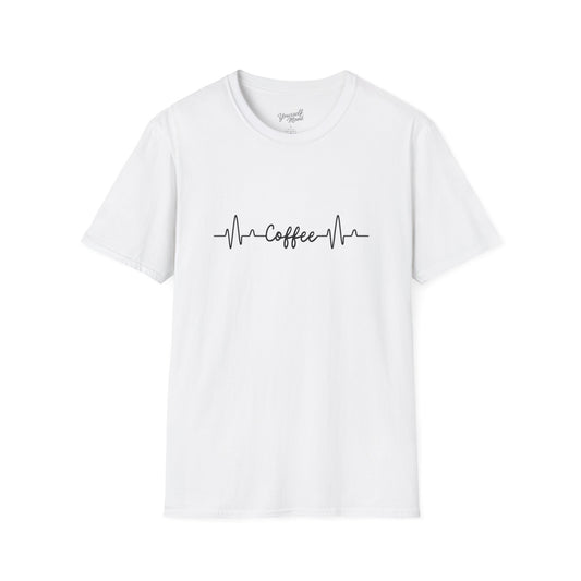 Coffee Pulse Unisex T-Shirt, Soft Cotton Tee for Coffee Lovers, Casual Wear