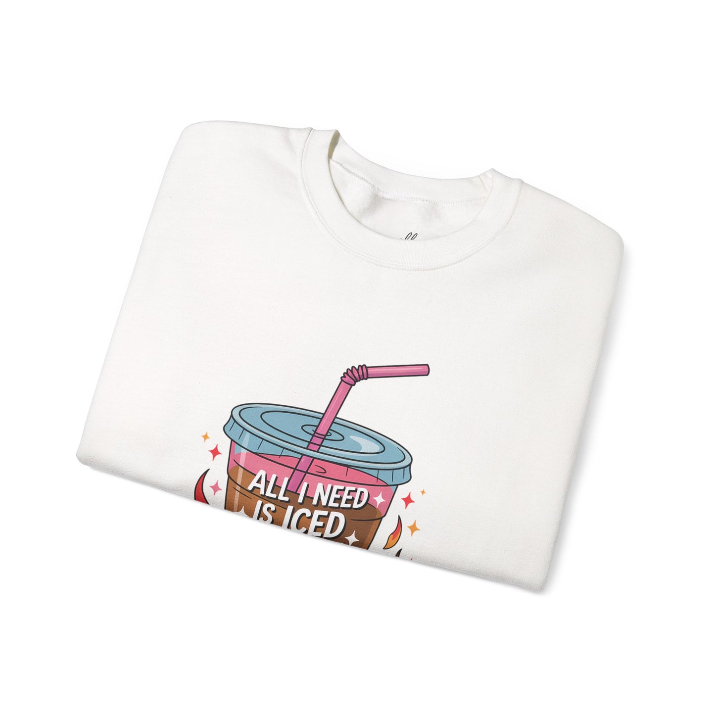 Iced Coffee & Spicy Books Sweatshirt - Unisex Crewneck