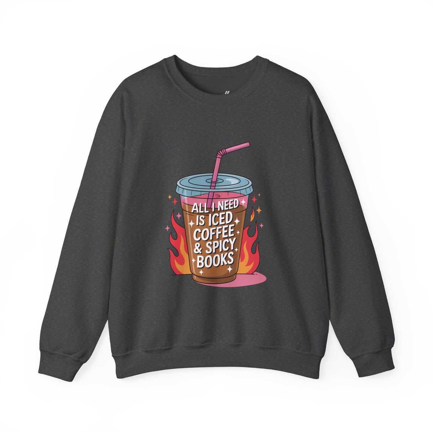 Iced Coffee & Spicy Books Sweatshirt - Unisex Crewneck