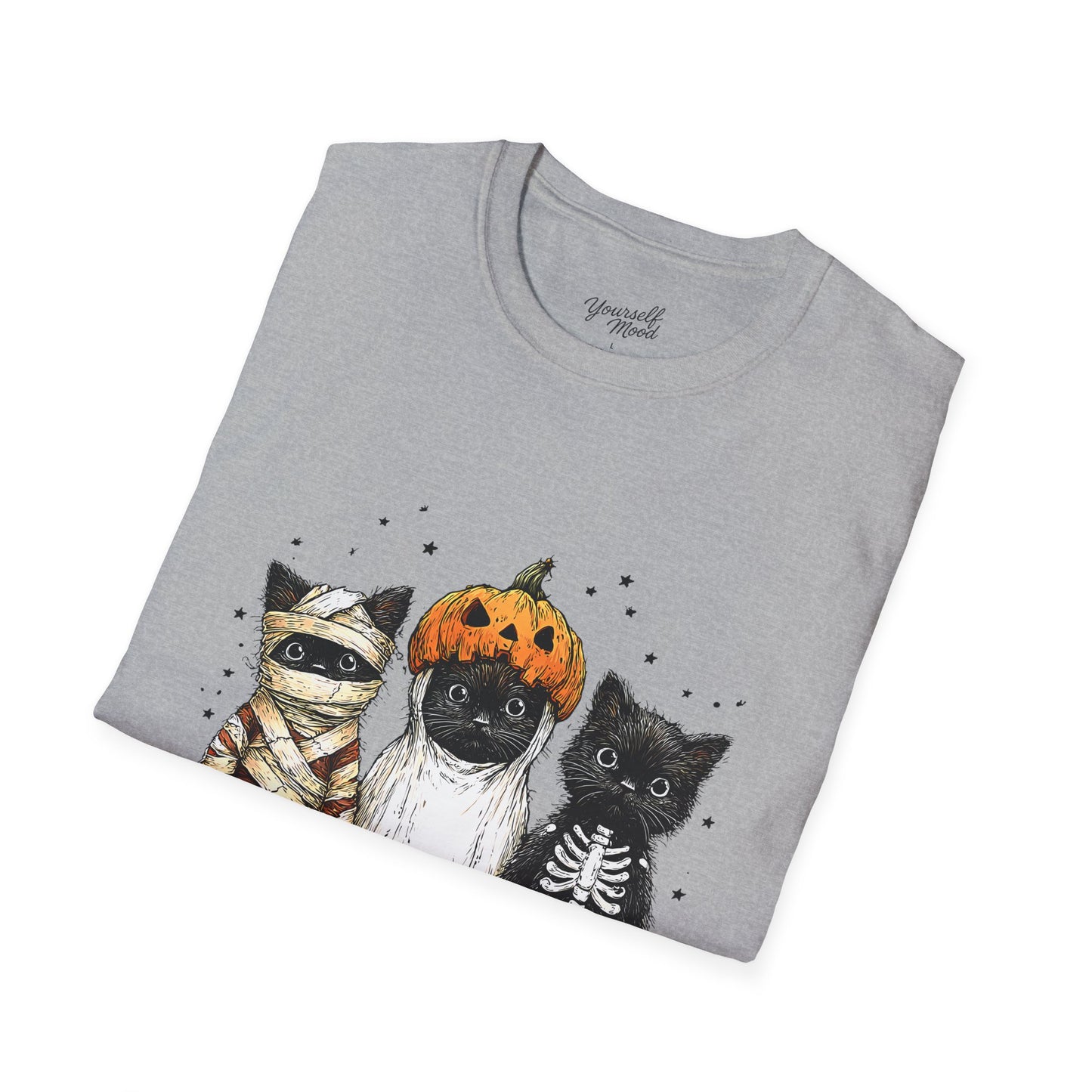Halloween Cat T-Shirt, Fun, Unisex tee, Spooky cats Lovers Gift