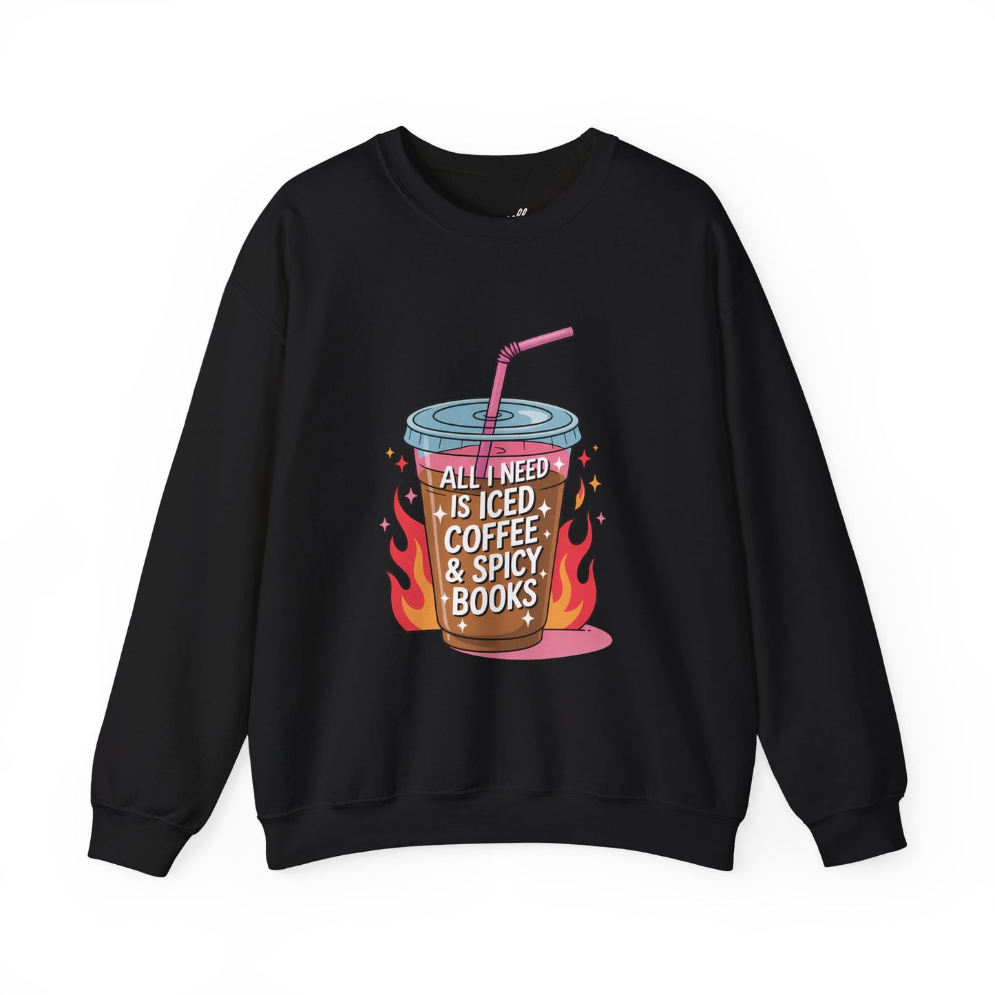 Iced Coffee & Spicy Books Sweatshirt - Unisex Crewneck