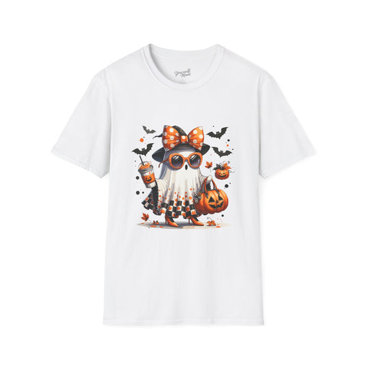 Cute Halloween Cat T-Shirt, Halloween Tee, Spooky Festive Shirt.