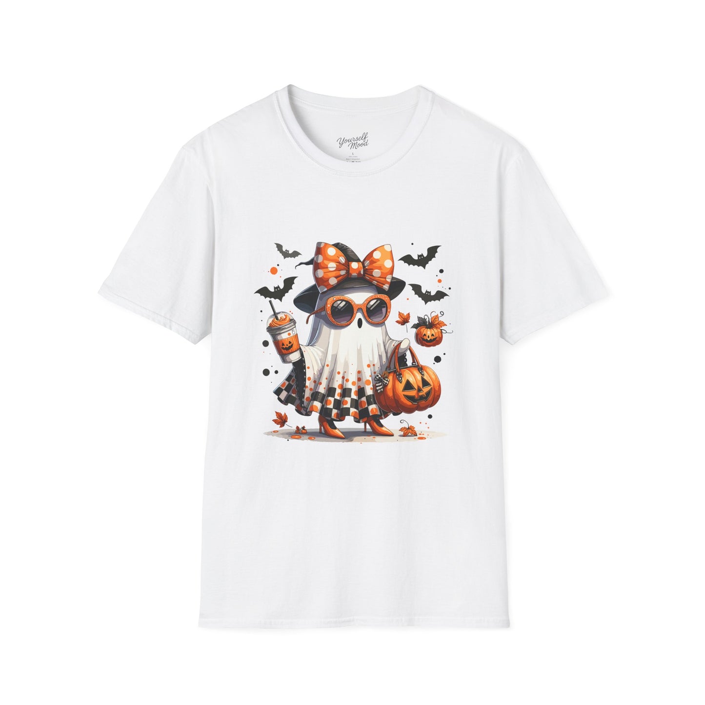 Cute Halloween Cat T-Shirt, Halloween Tee, Spooky Festive Shirt.