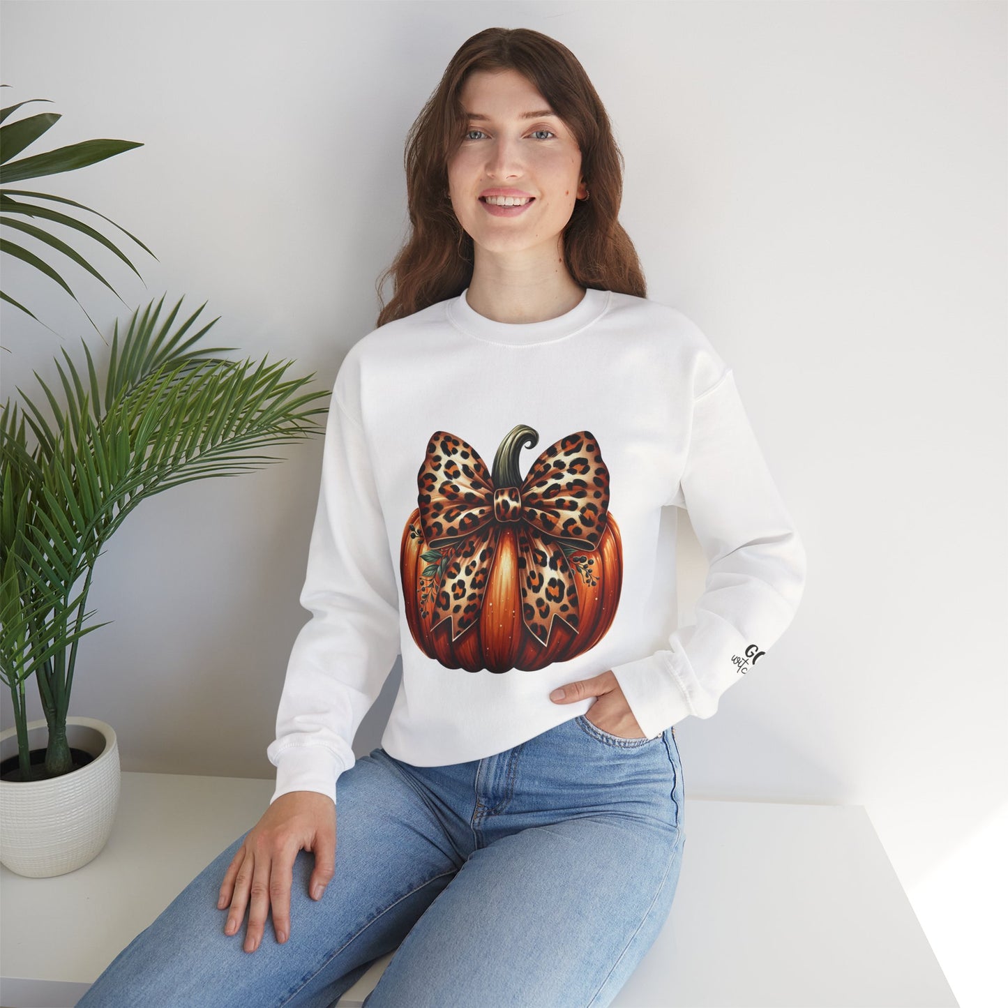 Leopard Pumpkin Sweatshirt | Fall Fashion, Halloween Apparel, Cozy Crewneck