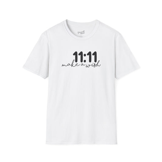 11:11 Make a Wish Unisex Softstyle T-Shirt, Affirmation Tee, Birthday Gift, Spiritual Shirt, Motivational Apparel