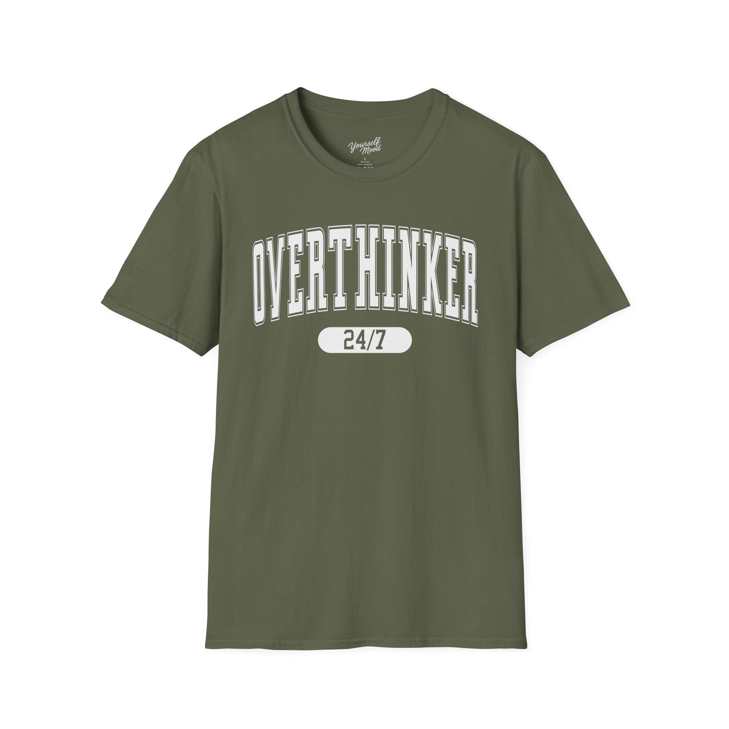 Unisex Softstyle T-Shirt with 'Overthinker 24/7' Design