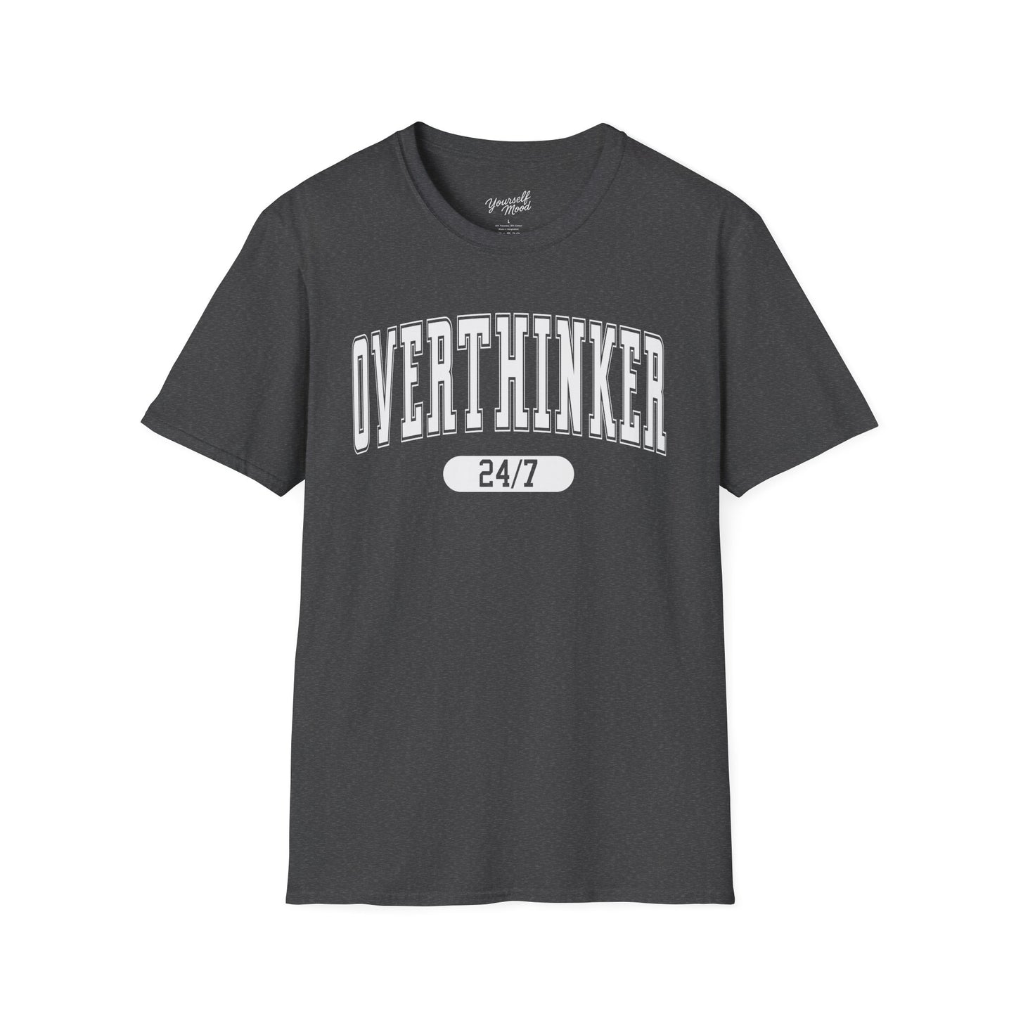 Unisex Softstyle T-Shirt with 'Overthinker 24/7' Design