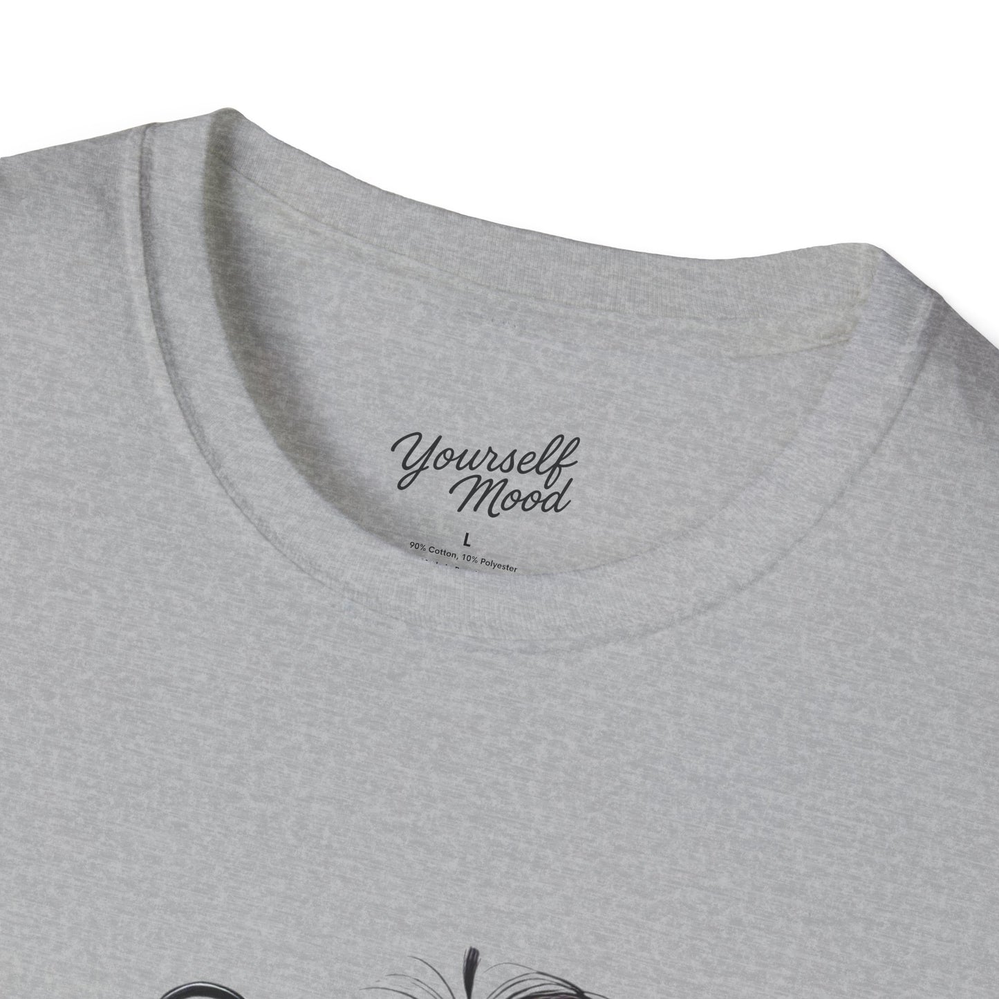 Cozy Graphic Tee with Cute Character, Tshirt for Coffee Lovers