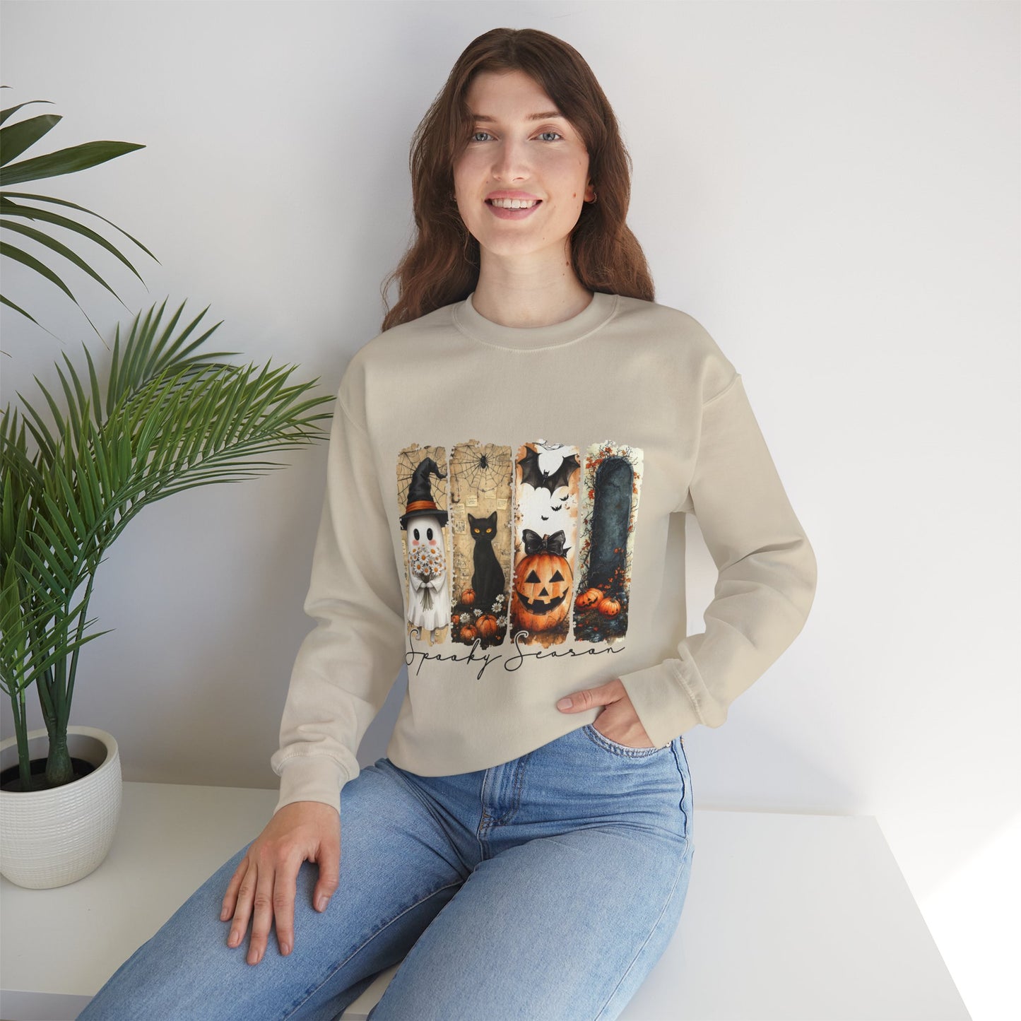 Halloween Spirit Sweatshirt | Cozy Crewneck for Fall Celebrations | Spooky Vibes