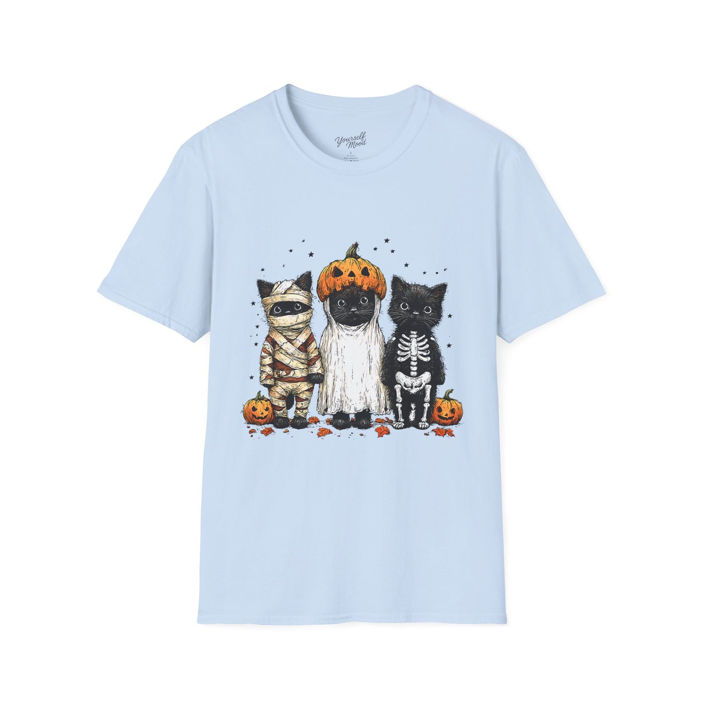 Halloween Cat T-Shirt, Fun, Unisex tee, Spooky cats Lovers Gift