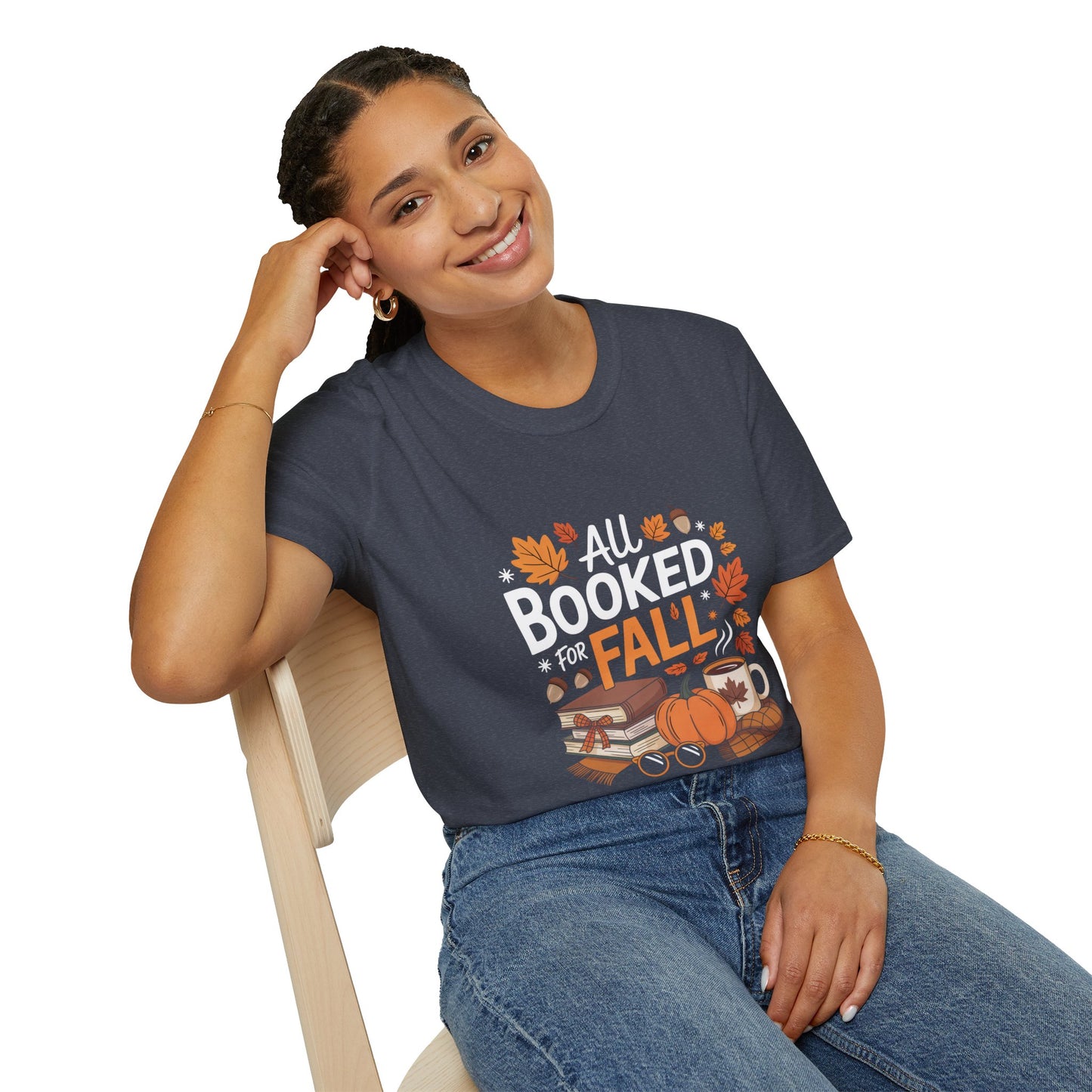 Fall Reading T-Shirt, Cozy Autumn Tee, Book Lover Gift.