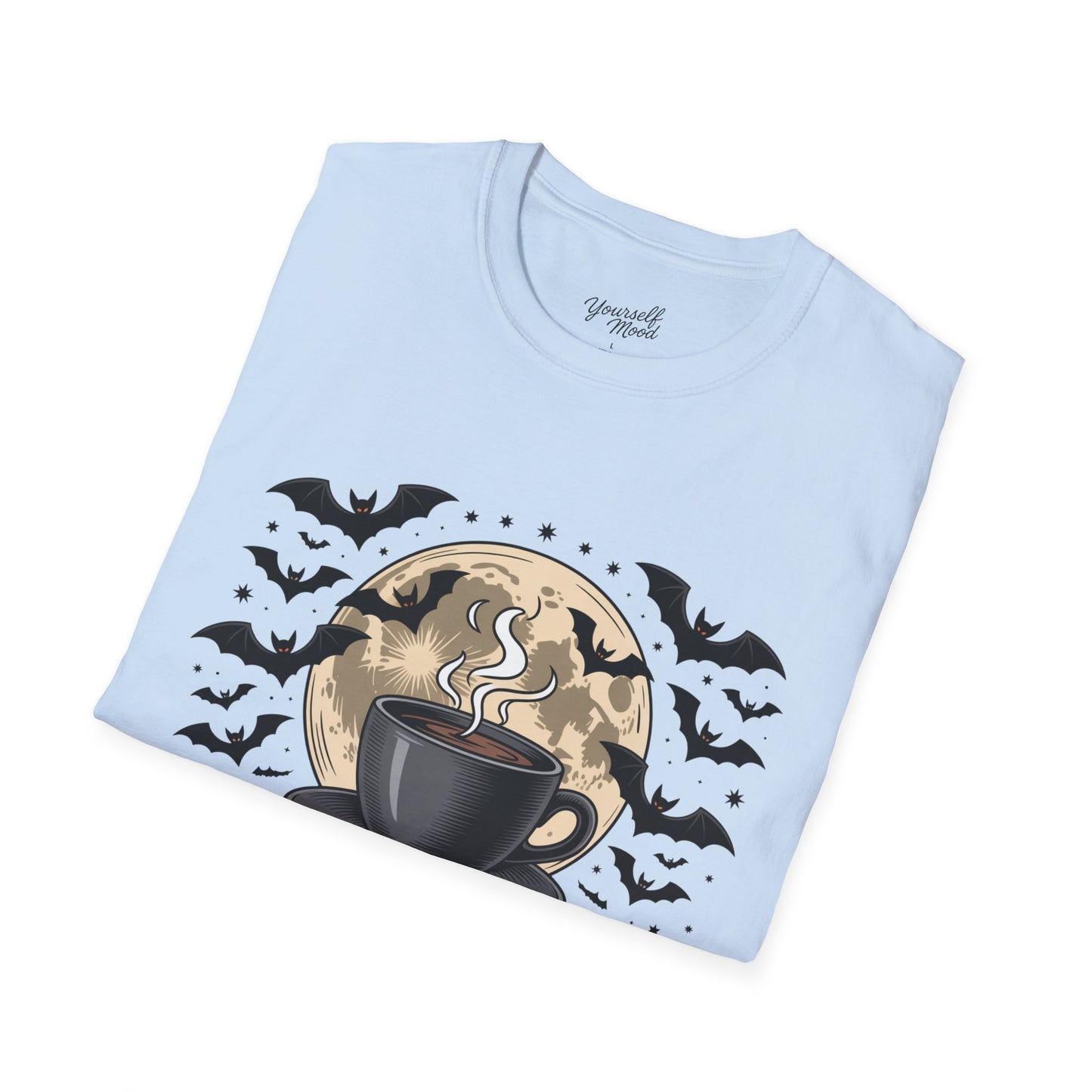 Nightmare Before Coffee T-Shirt, Unisex Softstyle Tee, Halloween Shirt, Coffee Lover Gift, Spooky Vibes Apparel