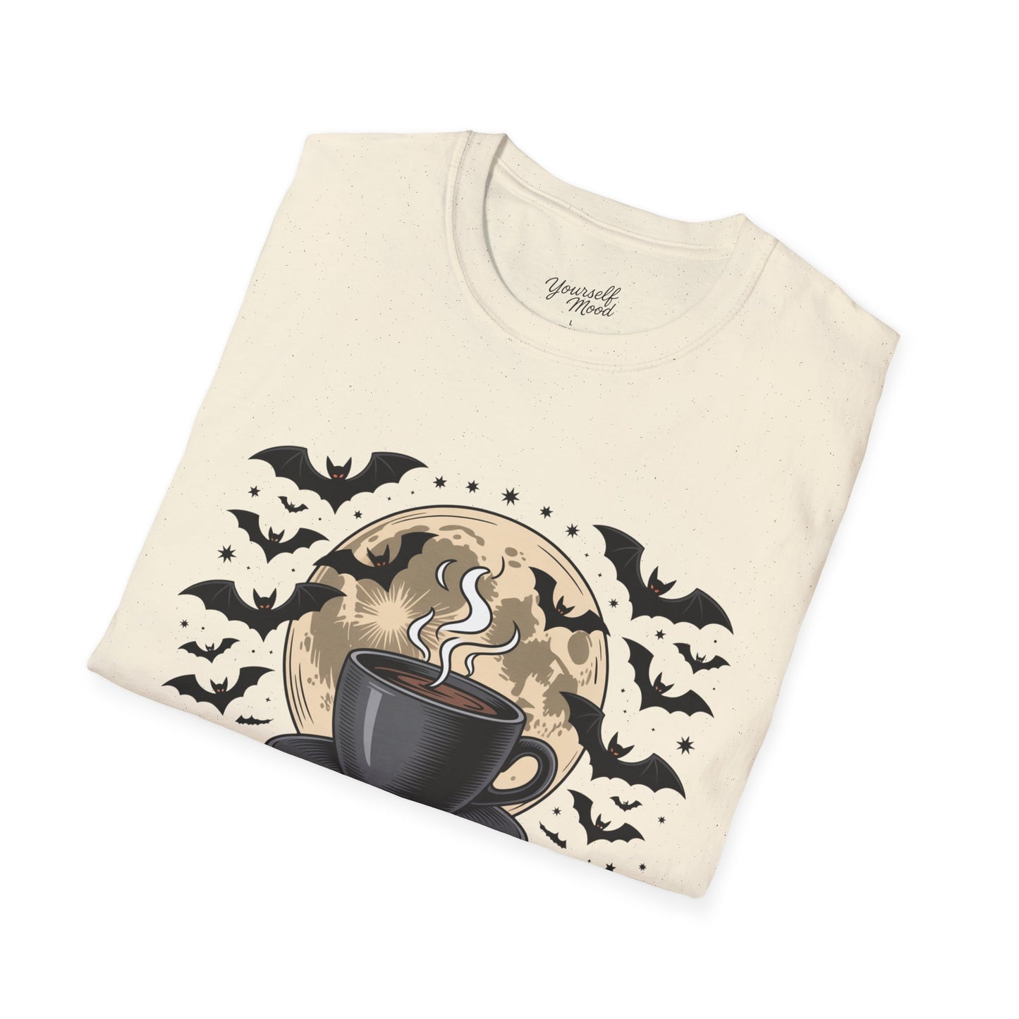 Nightmare Before Coffee T-Shirt, Unisex Softstyle Tee, Halloween Shirt, Coffee Lover Gift, Spooky Vibes Apparel