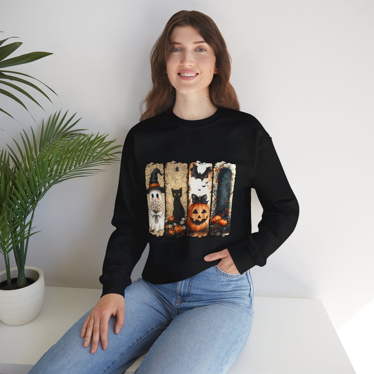 Halloween Spirit Sweatshirt | Cozy Crewneck for Fall Celebrations | Spooky Vibes