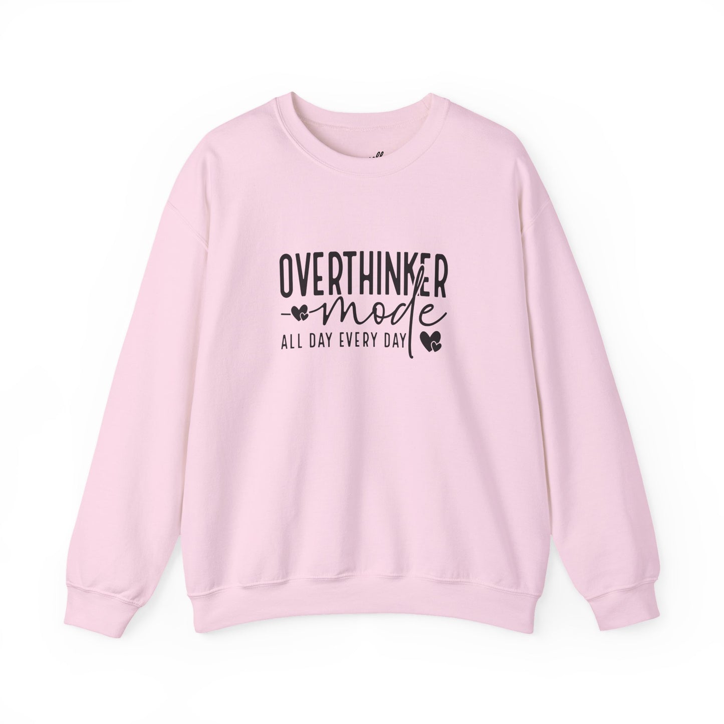 Overthinker Mode Crewneck Sweatshirt - Casual Wear, Unisex Fashion