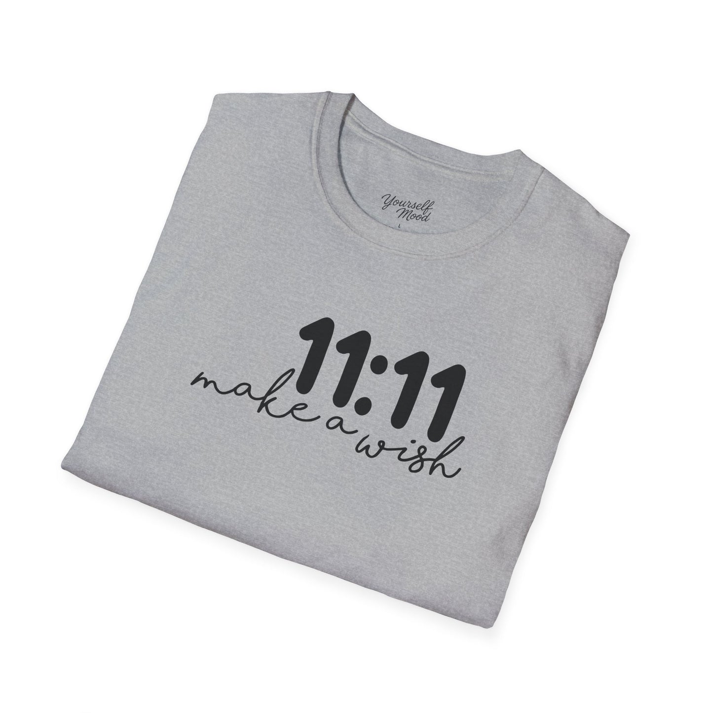 11:11 Make a Wish Unisex Softstyle T-Shirt, Affirmation Tee, Birthday Gift, Spiritual Shirt, Motivational Apparel