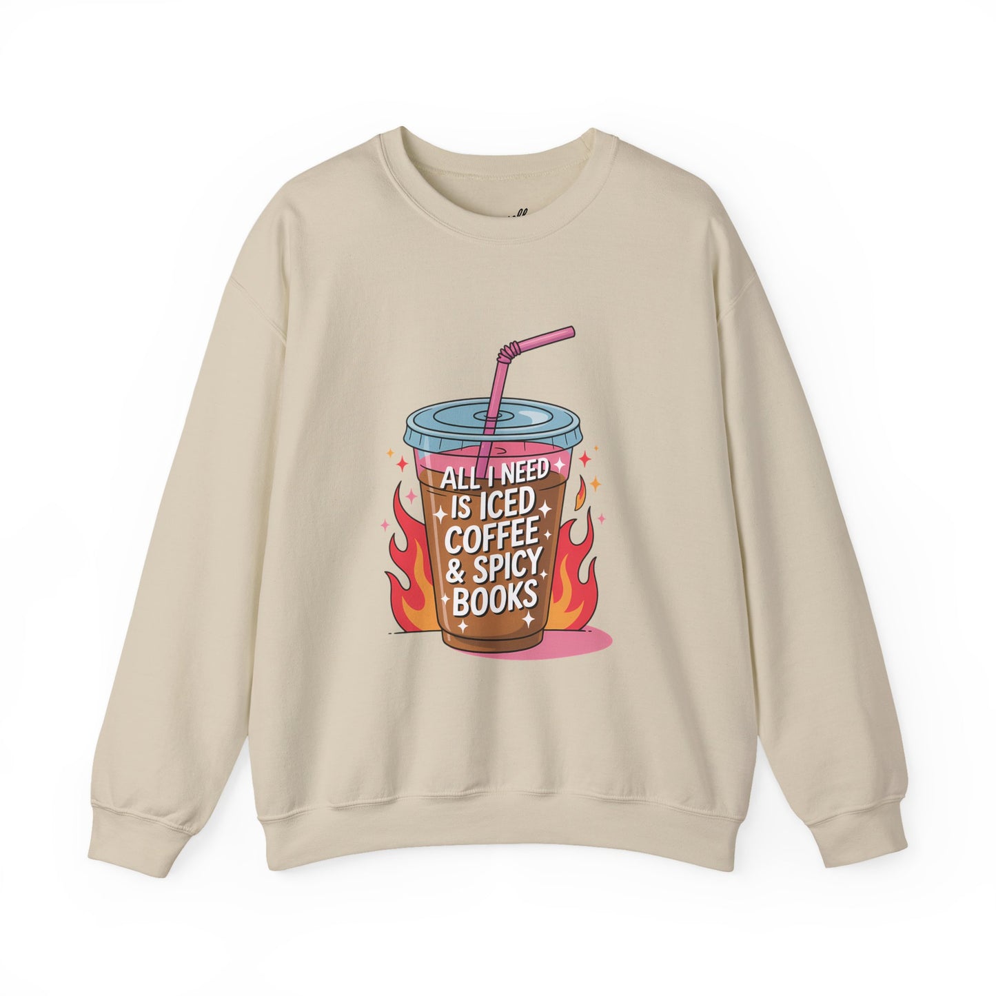 Iced Coffee & Spicy Books Sweatshirt - Unisex Crewneck