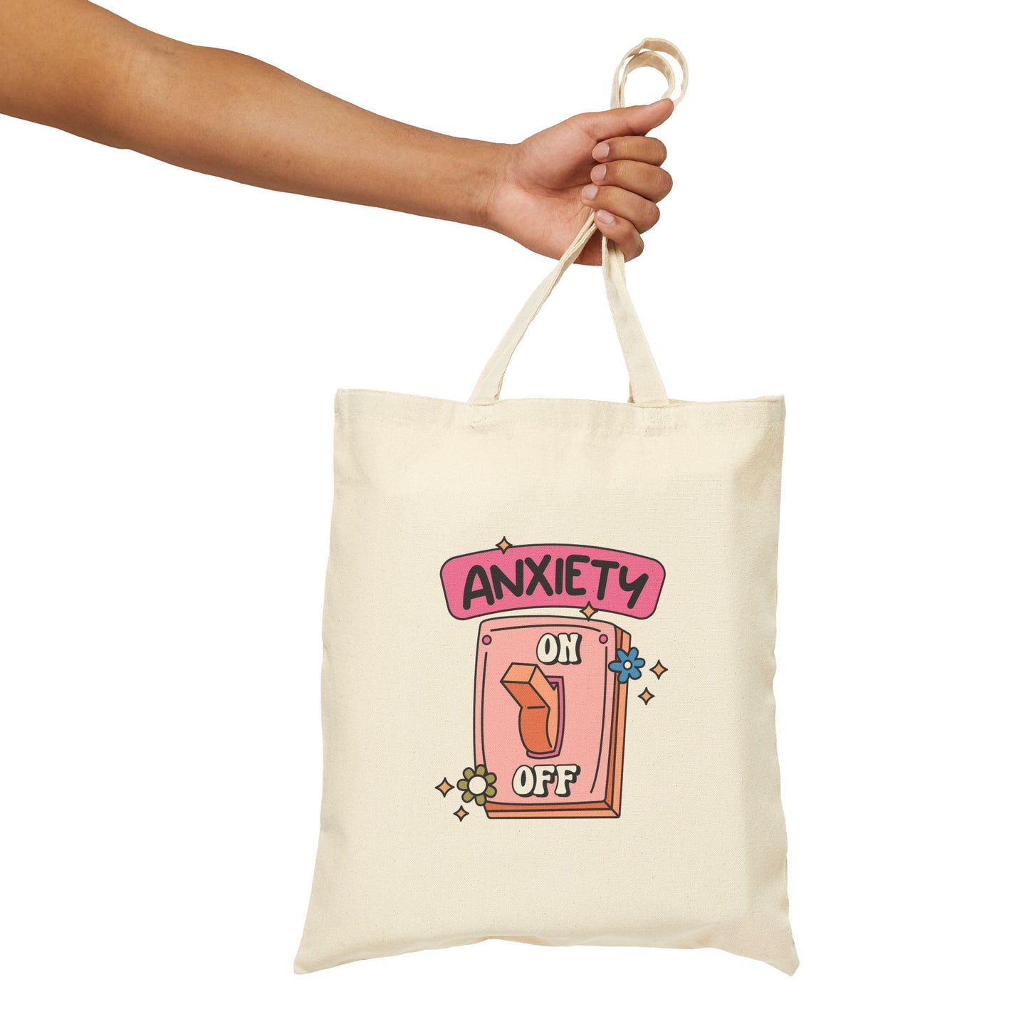 Anxiety Off Cotton Tote Bag - Eco-Friendly Shopping Bag