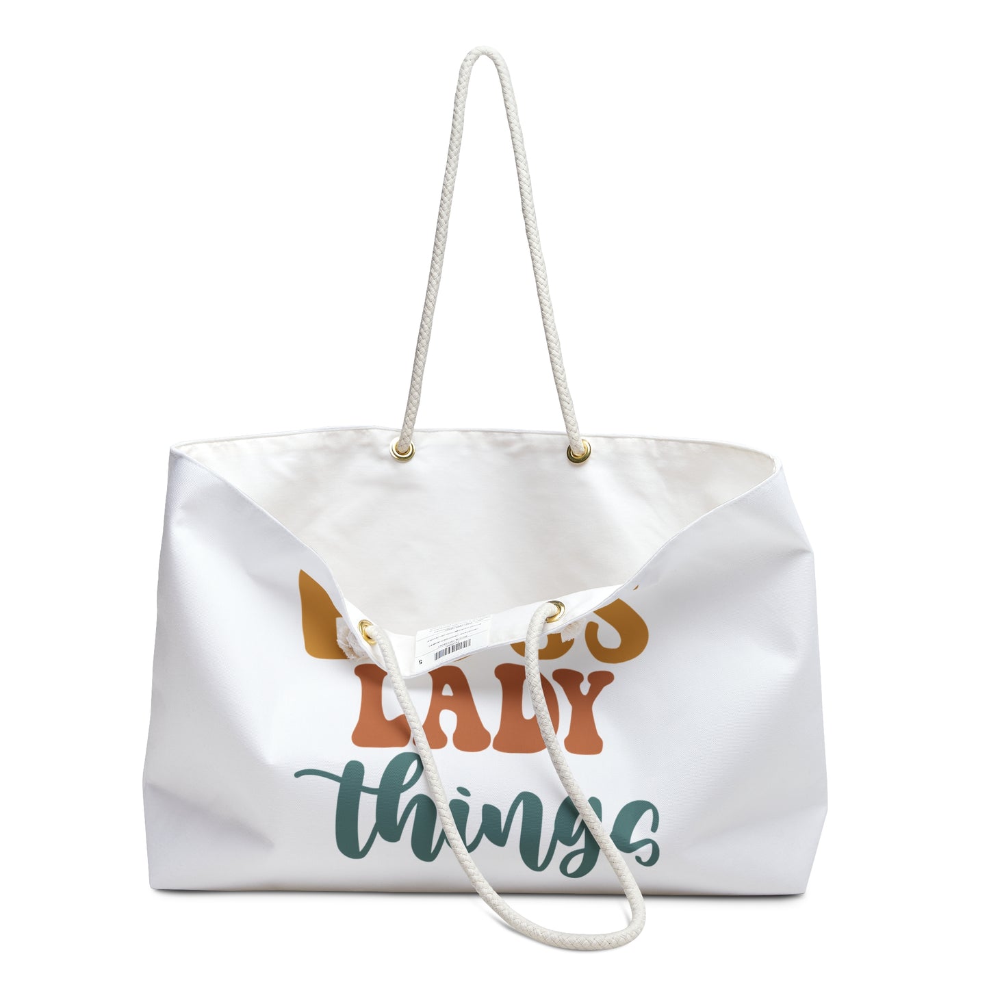 Boss Lady Things Weekender Bag — Motivational Travel Tote for Women
