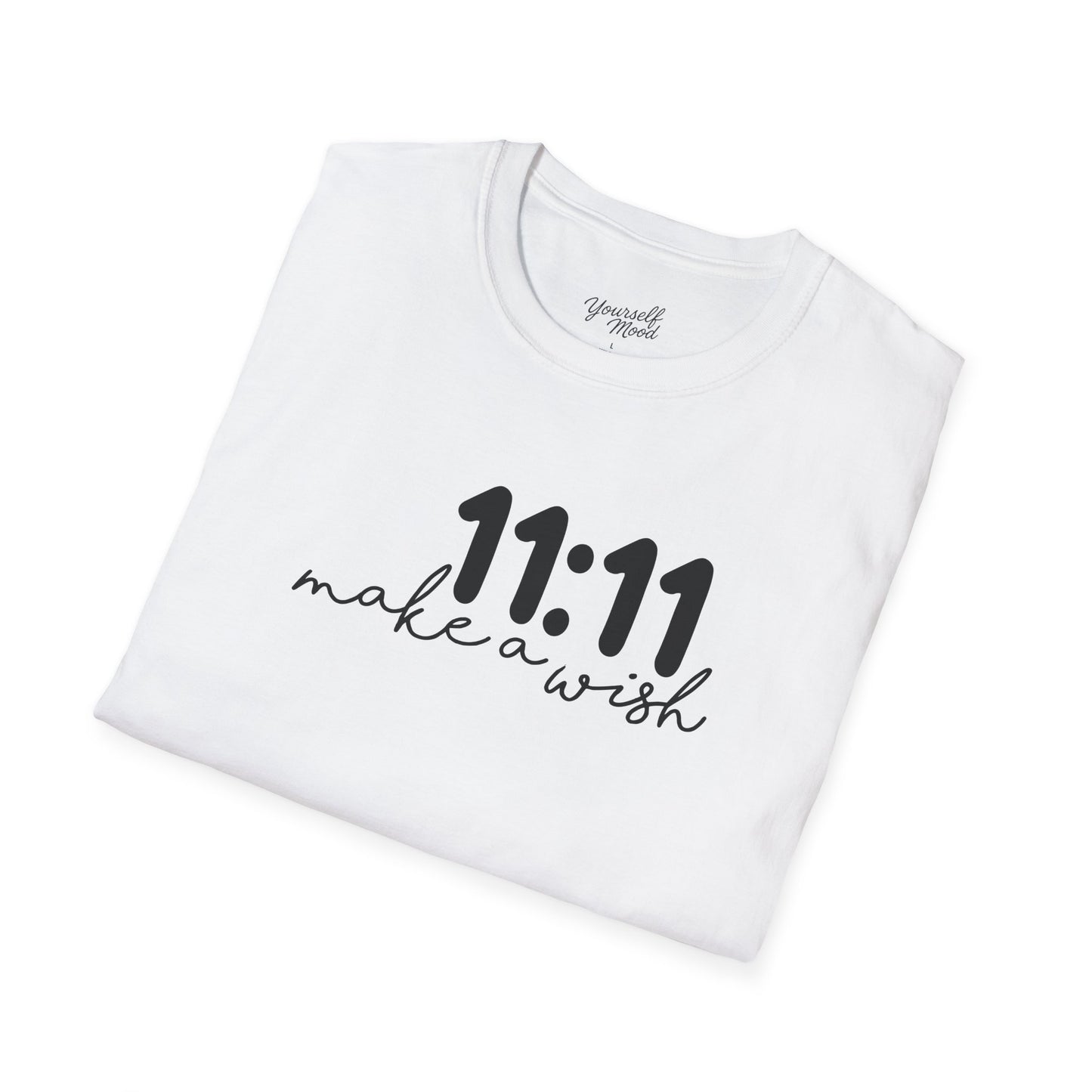 11:11 Make a Wish Unisex Softstyle T-Shirt, Affirmation Tee, Birthday Gift, Spiritual Shirt, Motivational Apparel