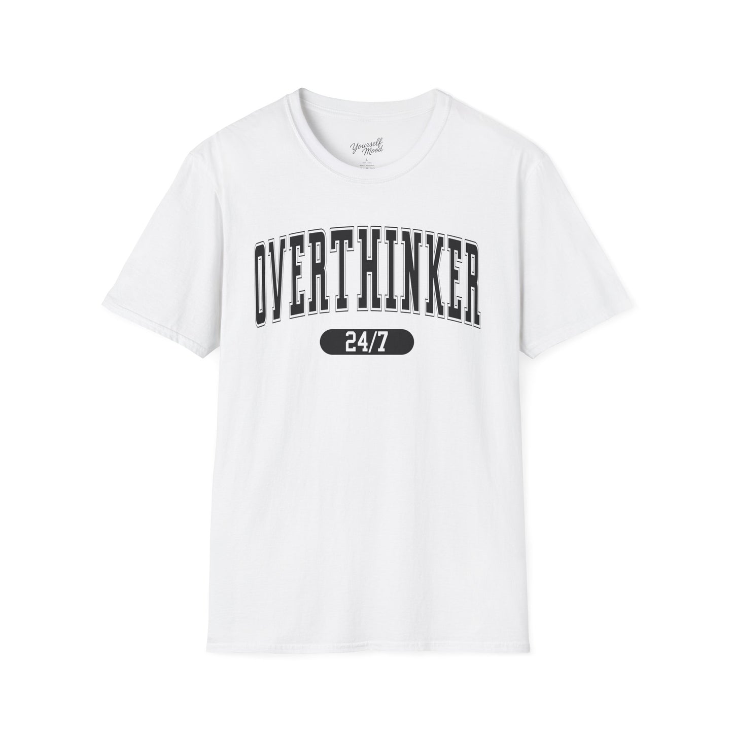 Unisex Softstyle T-Shirt with 'Overthinker 24/7' Design