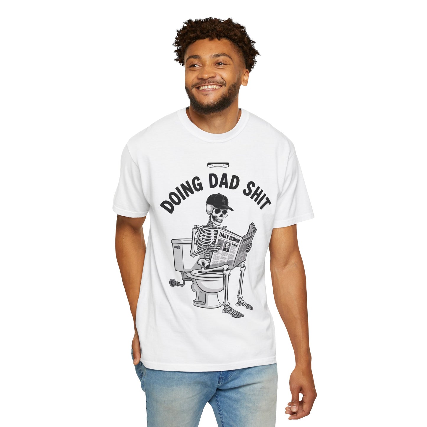 Doing Dad Shit T-Shirt — Funny Skeleton Dad Graphic Tee