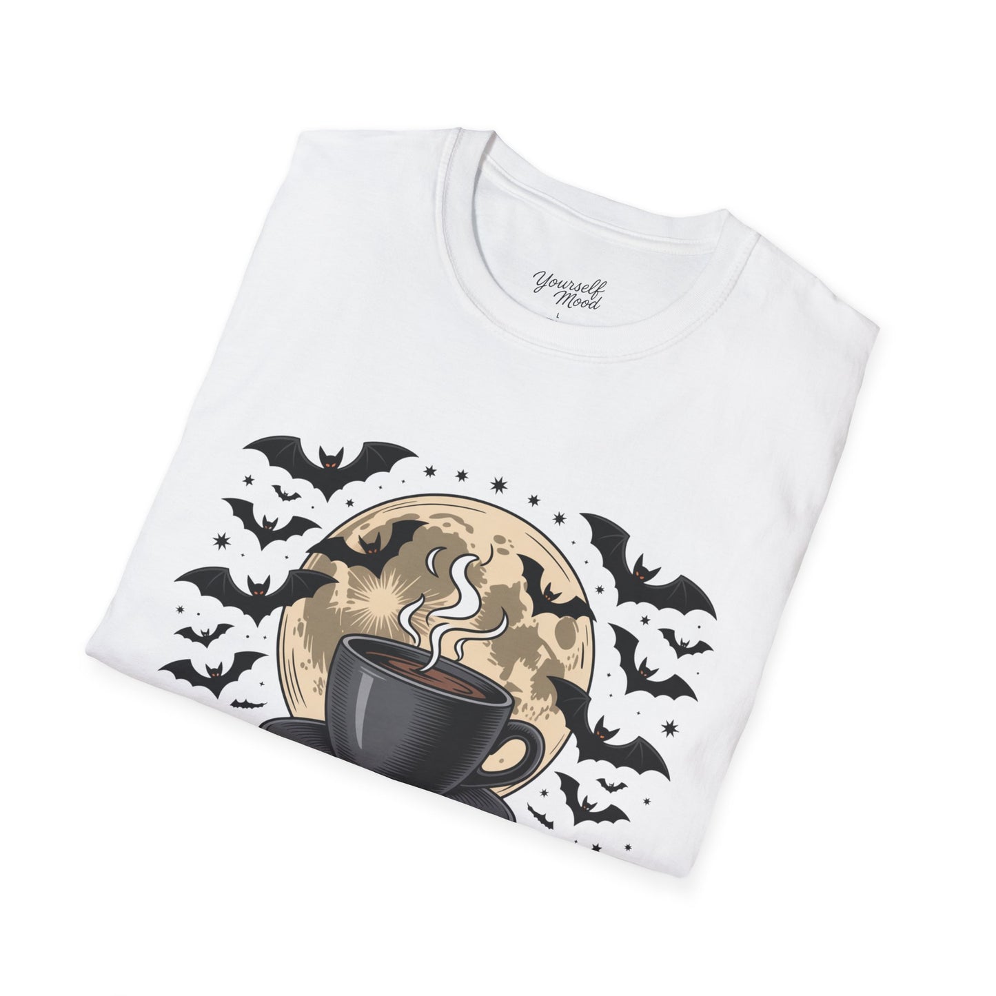 Nightmare Before Coffee T-Shirt, Unisex Softstyle Tee, Halloween Shirt, Coffee Lover Gift, Spooky Vibes Apparel