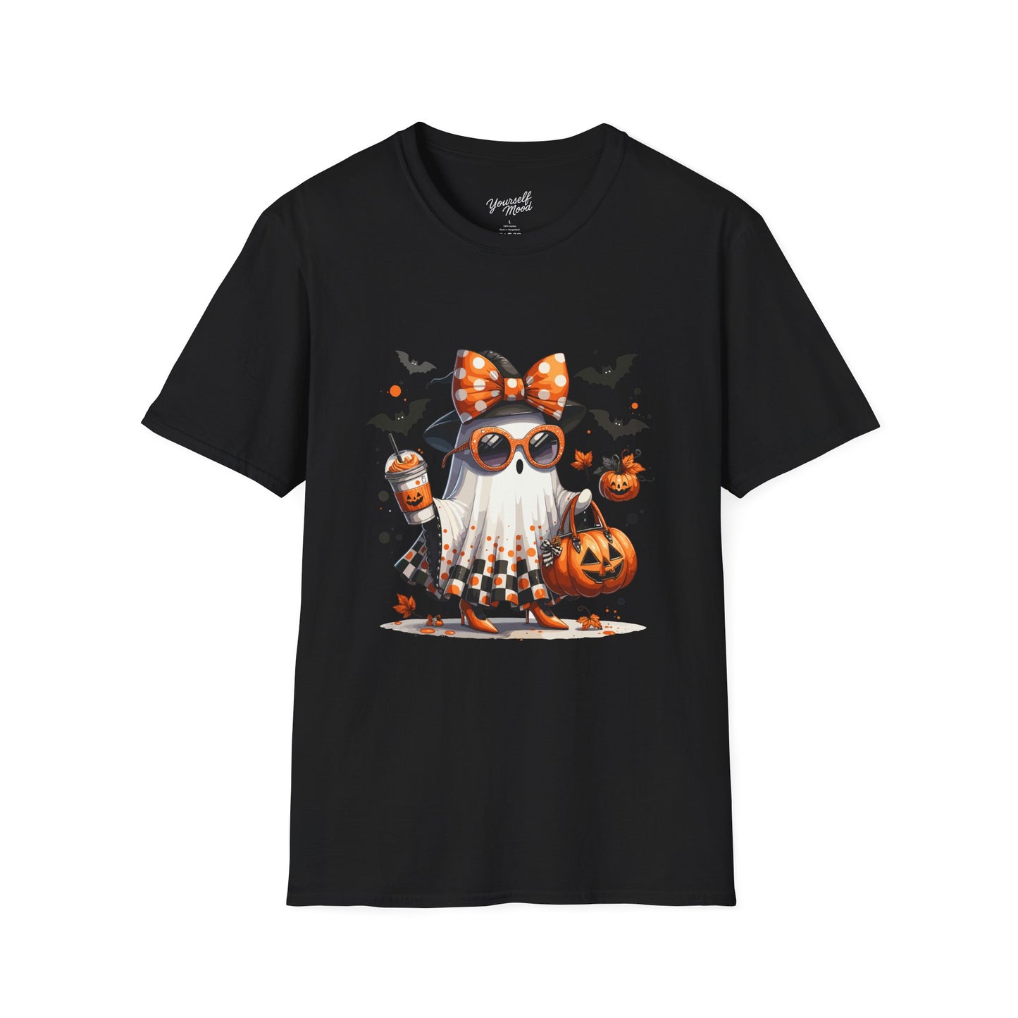 Cute Halloween Cat T-Shirt, Halloween Tee, Spooky Festive Shirt.