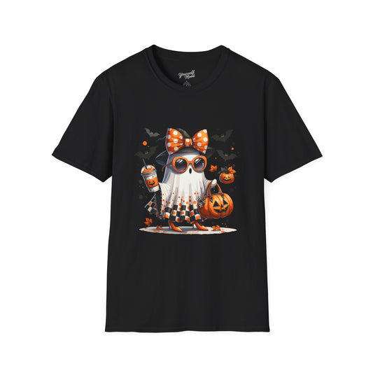 Cute Halloween Cat T-Shirt, Halloween Tee, Spooky Festive Shirt.