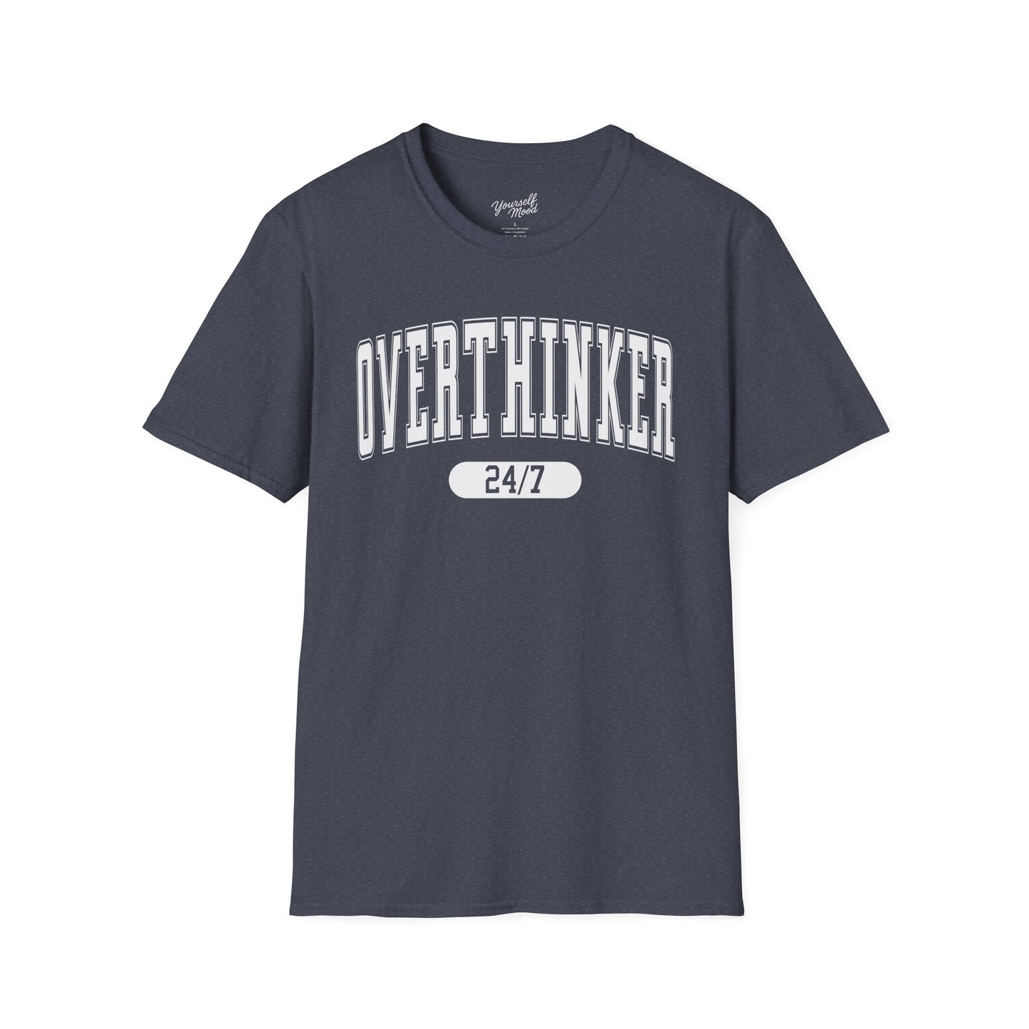 Unisex Softstyle T-Shirt with 'Overthinker 24/7' Design