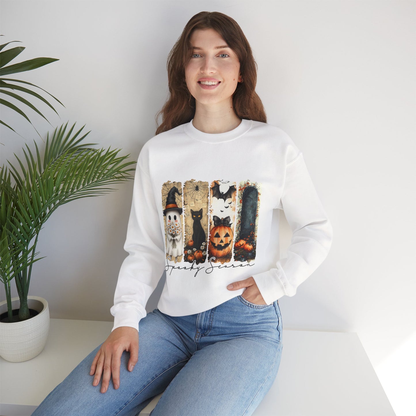 Halloween Spirit Sweatshirt | Cozy Crewneck for Fall Celebrations | Spooky Vibes