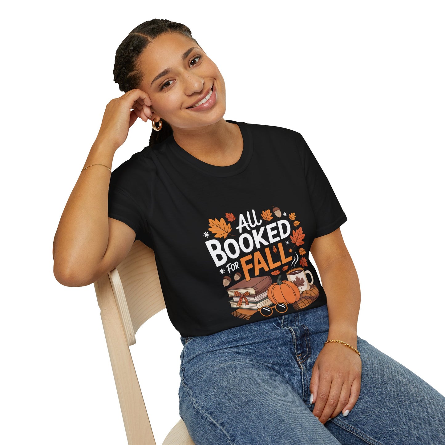 Fall Reading T-Shirt, Cozy Autumn Tee, Book Lover Gift.