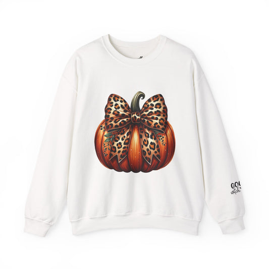 Leopard Pumpkin Sweatshirt | Fall Fashion, Halloween Apparel, Cozy Crewneck