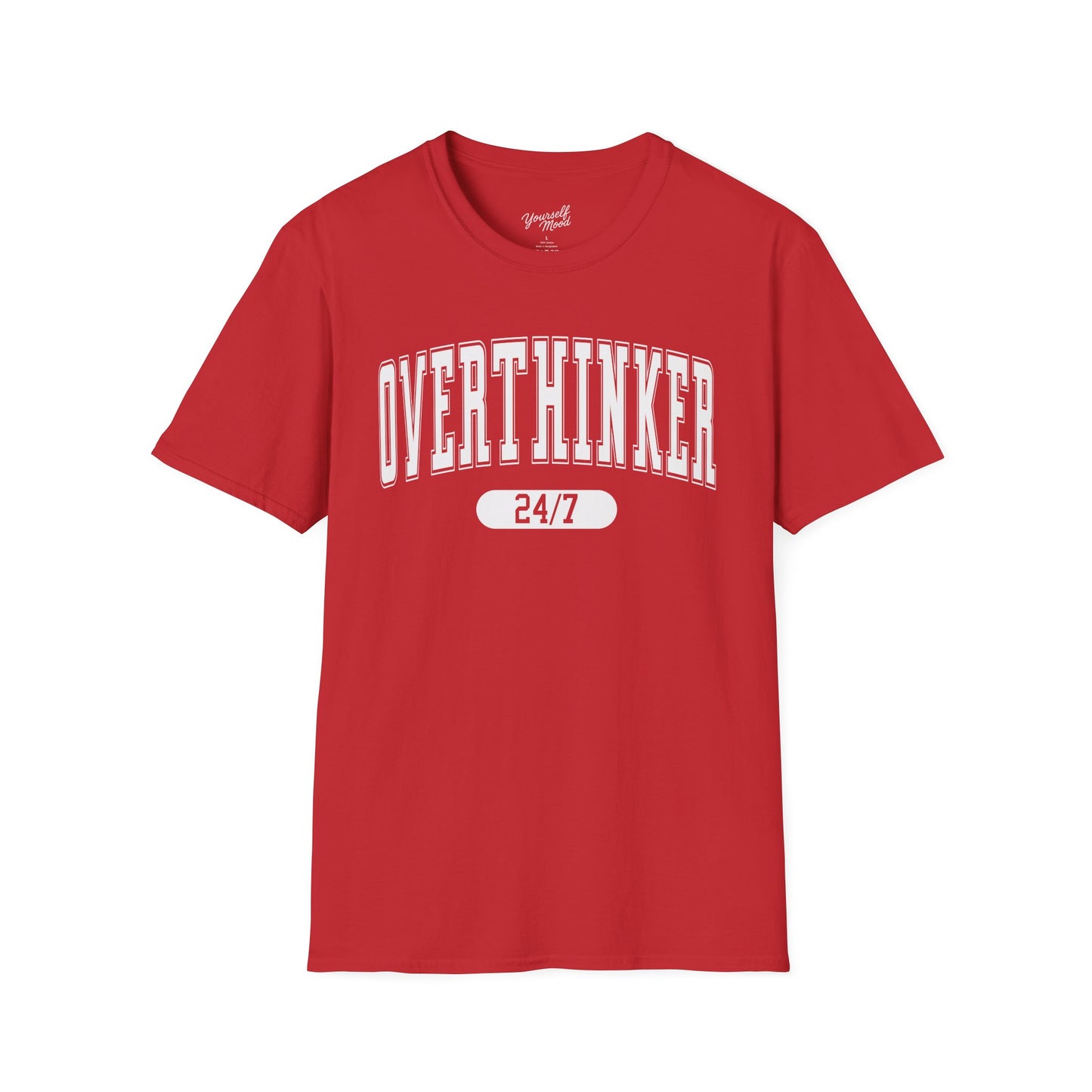 Unisex Softstyle T-Shirt with 'Overthinker 24/7' Design