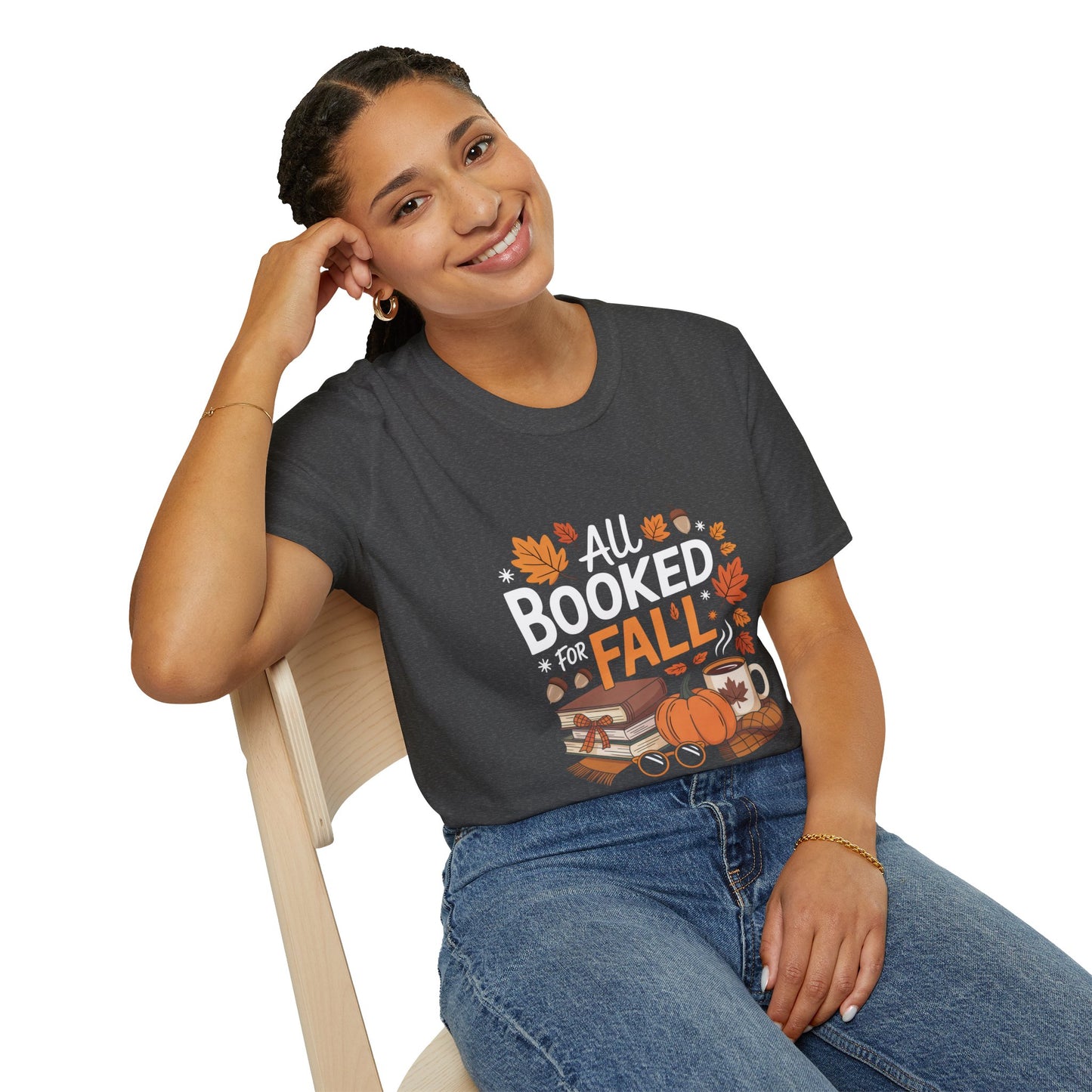 Fall Reading T-Shirt, Cozy Autumn Tee, Book Lover Gift.